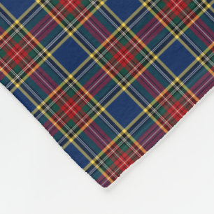 Couverture Polaire Clan MacBeth Tartan Blue and Red Plaid