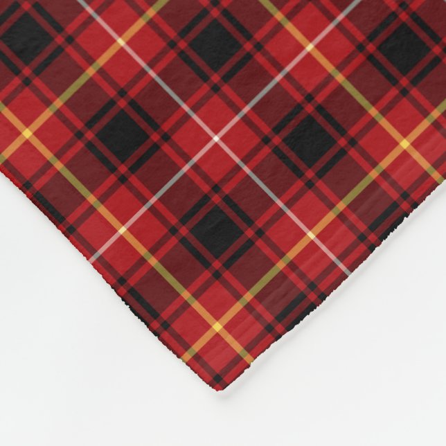 Couverture Polaire Clan MacIver Tartan Red Scottish Plaid (Coin)