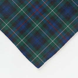 Couverture Polaire Clan Mackenzie Clan Bleu foncé et Tartan vert
