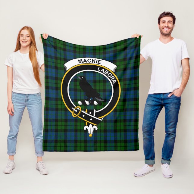 Couverture Polaire Clan MacKie Tartan Plaid (En situation)