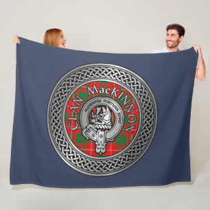 Couverture Polaire Clan MacKinnon Crest & Tartan Knot Fleece Blanket