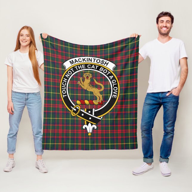 Couverture Polaire Clan MacKintosh Chasse Tartan moderne Plaid (En situation)