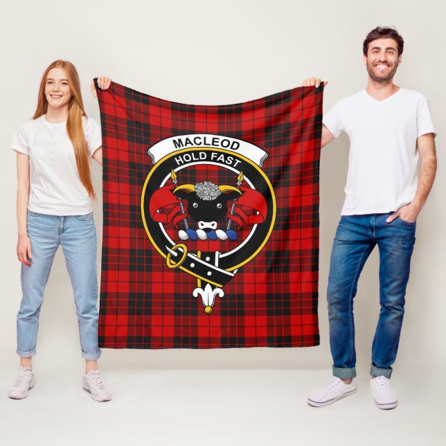 Couverture Polaire Clan MacLeod De Raasay Tartan Plaid (En situation)