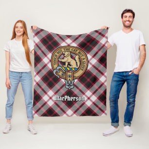 Couverture Polaire Clan MacPherson Crest sur la chasse Tartan