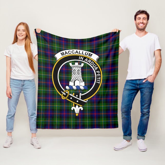 Couverture Polaire Clan Malcolm Moderm Tartan Plaid (En situation)
