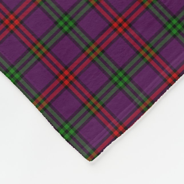 Couverture Polaire Clan Montgomery Tartan Purple Plaid (Coin)