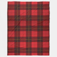 Clan Plaid Wallace Scottish Tartan Red Black Check