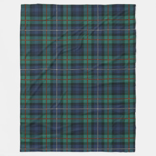 Couverture Polaire Clan Robertson Plaid Purple Green Tartan Check