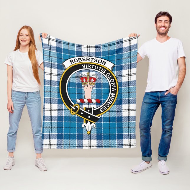 Couverture Polaire Clan Robertson Tartan Plaid (En situation)