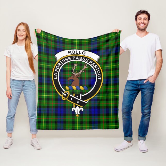 Couverture Polaire Clan Rollo Tartan Plaid (En situation)