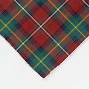 Couverture Polaire Clan rouge et vert Plaid Boyd Tartan