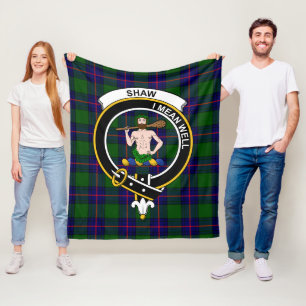 Couverture Polaire Clan Shaw de Sauchie Tartan Moderne à Carreaux