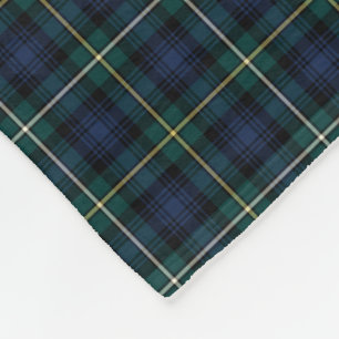 Couverture Polaire Clan Tartan de Campbell bleu foncé et vert