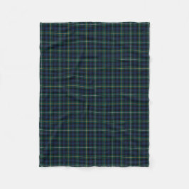 Couverture Polaire Clan Tartan de Campbell bleu foncé et vert