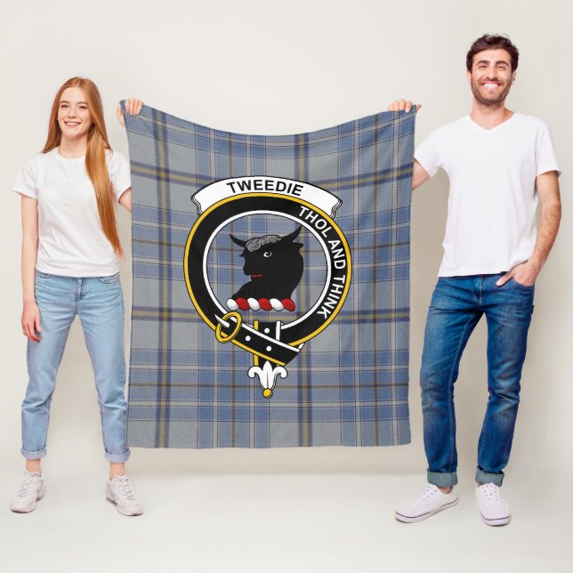 Couverture Polaire Clan Tweedie Tartan Plaid (En situation)