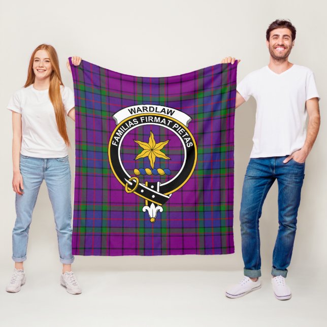Couverture Polaire Clan Wardlaw Tartan Plaid (En situation)