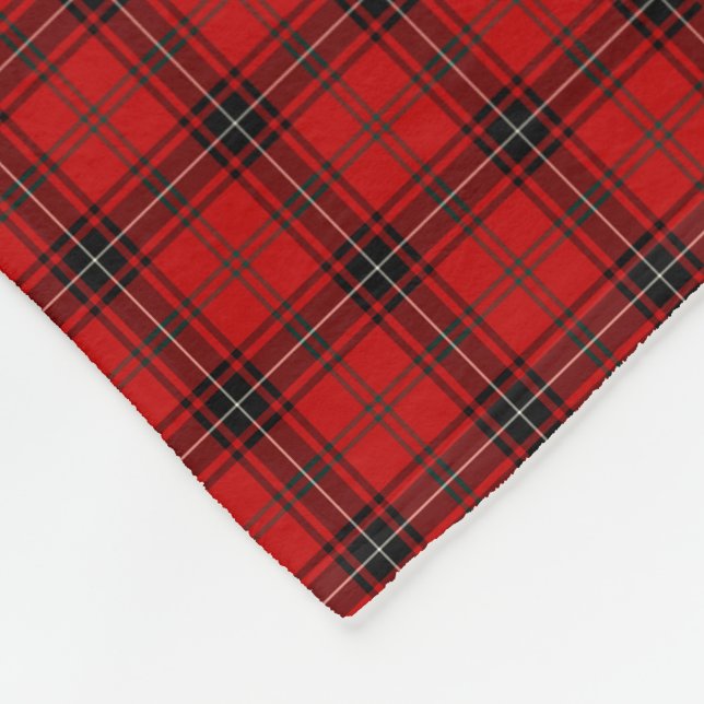 Couverture Polaire Clan Wemyss rouge et taran noir (Coin)