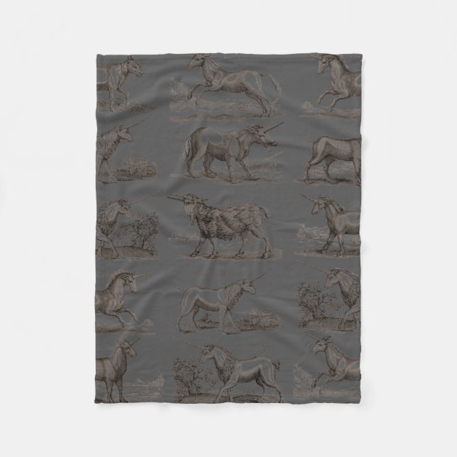 Couverture Polaire Classique Unicorne Antique Mythique Magie Créature (Devant)