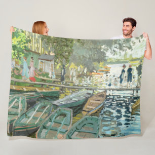Couverture Polaire Claude Monet. Baigneurs à La Grenouillère