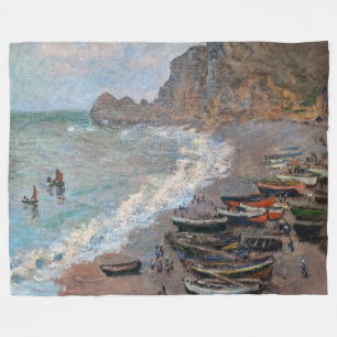 Couverture Polaire Claude Monet - La Plage à Etretat