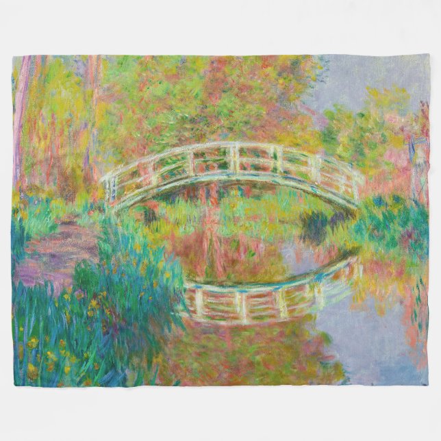 Couverture Polaire Claude Monet - Pont Japonais, Giverny (Devant (Horizontal))