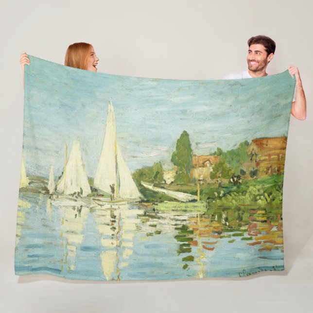Couverture Polaire Claude Monet. Régates à Argenteuil (En situation)