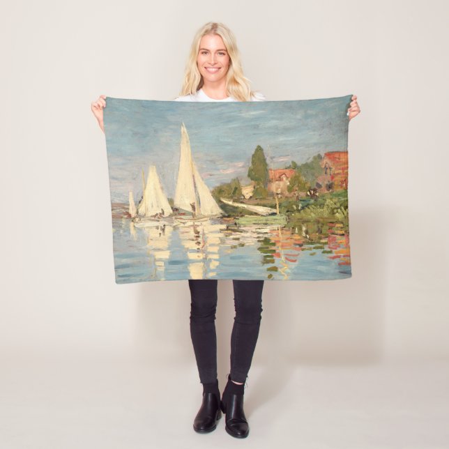 Couverture Polaire Claude Monet | Regatta at Argenteuil, c.1872 (En situation)