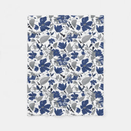 Couverture Polaire Clematis Elegant Vin Bleu Gris