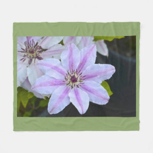 Couverture Polaire Clematis Violet Et Blanc