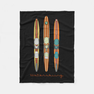 Couverture Polaire Clic Skis d'eau Vintage