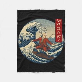 Couverture Polaire Clical Musician Mozart Ukiyo-e Surfing