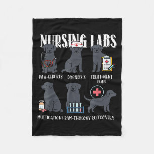 Couverture Polaire Cliniques infirmières Black Dog Paw-Cedures Hallow