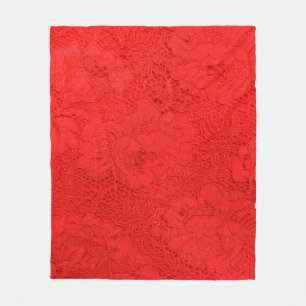 Couverture Polaire Closeup de fine texture élégante de dentelle rouge