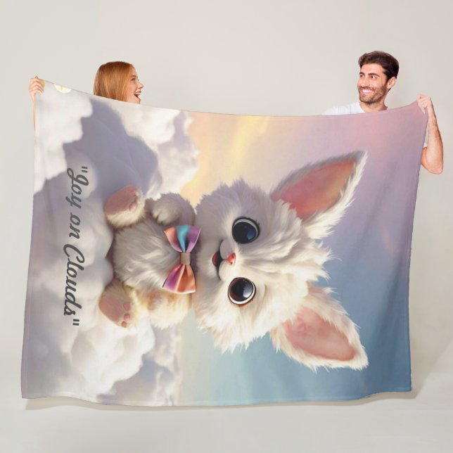 Couverture Polaire "Cloud Hopping Fun" (En situation)