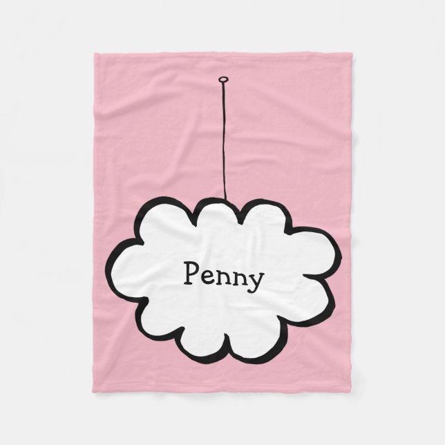 Couverture Polaire Cloud personnalisé sur une chaîne (Devant)
