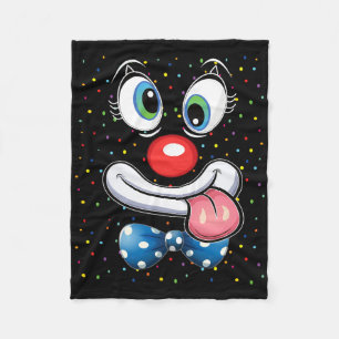 Couverture Polaire Clown Carnaval Visage Cirque Costume Enfants Homme