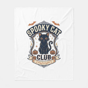 Couverture Polaire Club de chat effrayant Chat Halloween Chat effraya