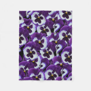 Couverture Polaire Clusters de panneaux blancs violets : Harmonieux g