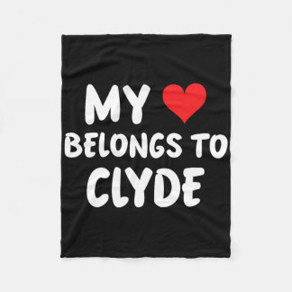 Couverture Polaire Clyde - Mon cœur appartient à Clyde - Amour 