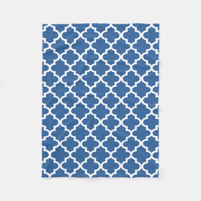 Couverture Polaire Cobalt Bleu clair Trellis Marocain (Devant)