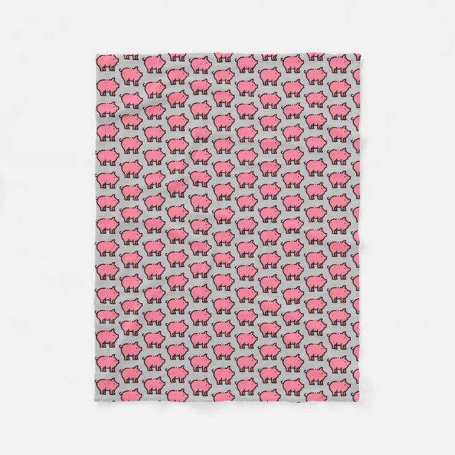 Couverture Polaire Cochon (Devant)