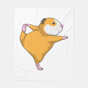 Couverture Polaire Cochon de Guinée au Yoga Exercice d'étirement