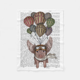 Couverture Polaire Cochon en flammes