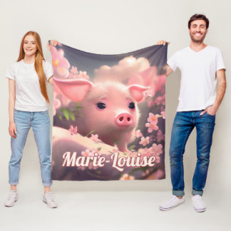 Couverture Polaire Cochon Fluffé Cute