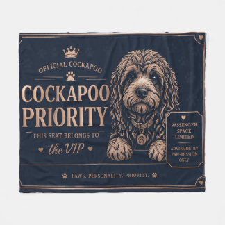 Couverture Polaire Cockapoo Car Blanket Funny Dog Travel Gift