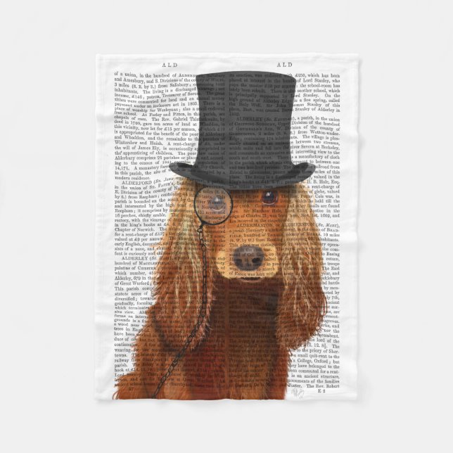 Couverture Polaire Cocker Spaniel, Hound officiel et Casquette (Devant)