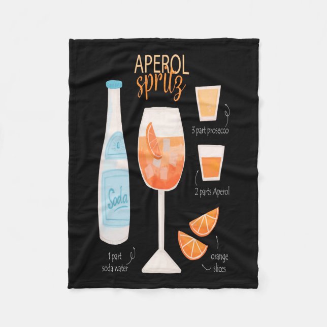 Couverture Polaire Cocktail Aperol Spritz (Devant)