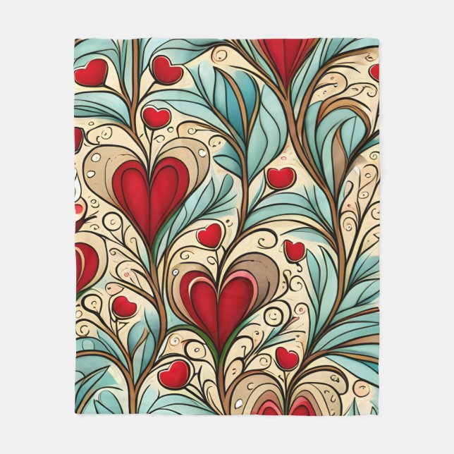 Couverture Polaire Coeur (Devant)