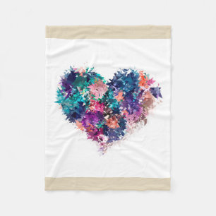 Couverture Polaire coeur Abstrait