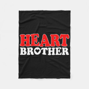 Couverture Polaire Coeur Chd Guerrier Frère Maladie cardiaque congéni